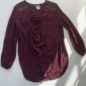 Bergdorf Goodman haute hippie blouse with beads. No beads missing. Cold arm.